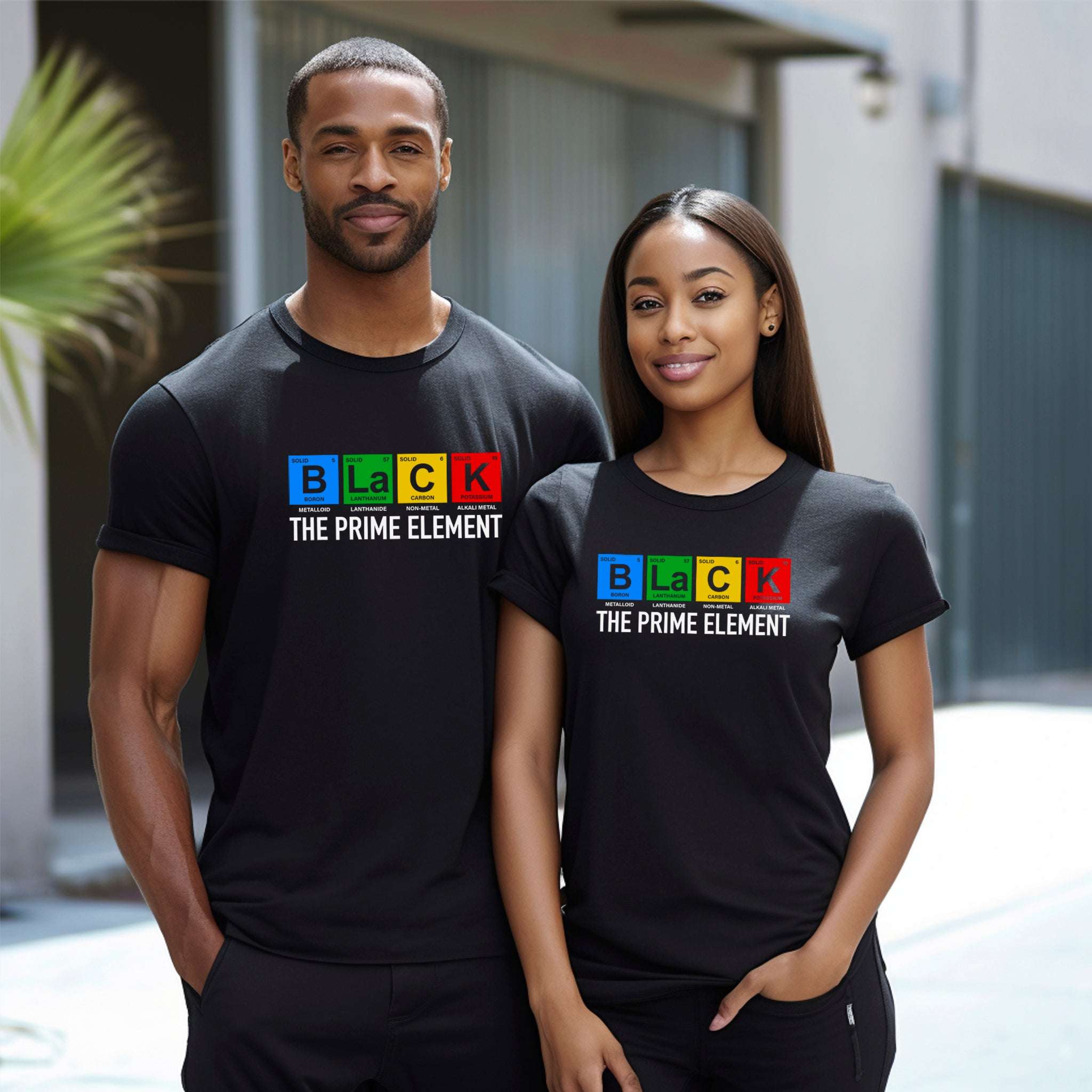 Black...The Prime Element Periodic Table Unisex Premium T-Shirt | Embedded Designz