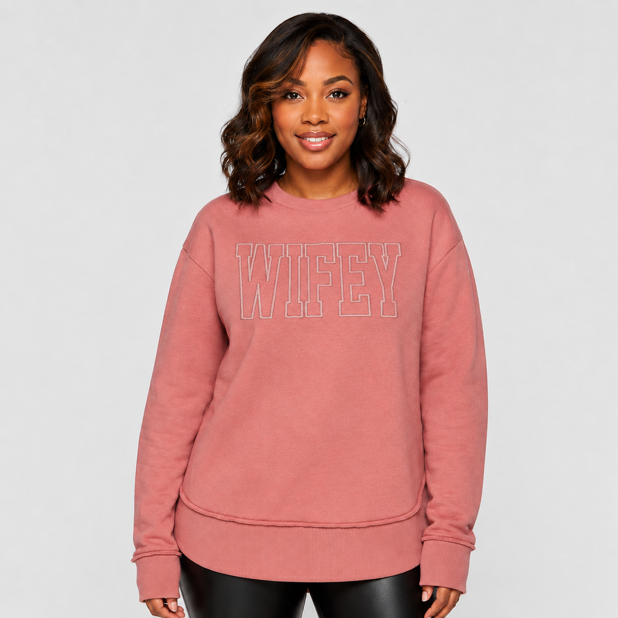 Wifey Embroidered Sweatshirt