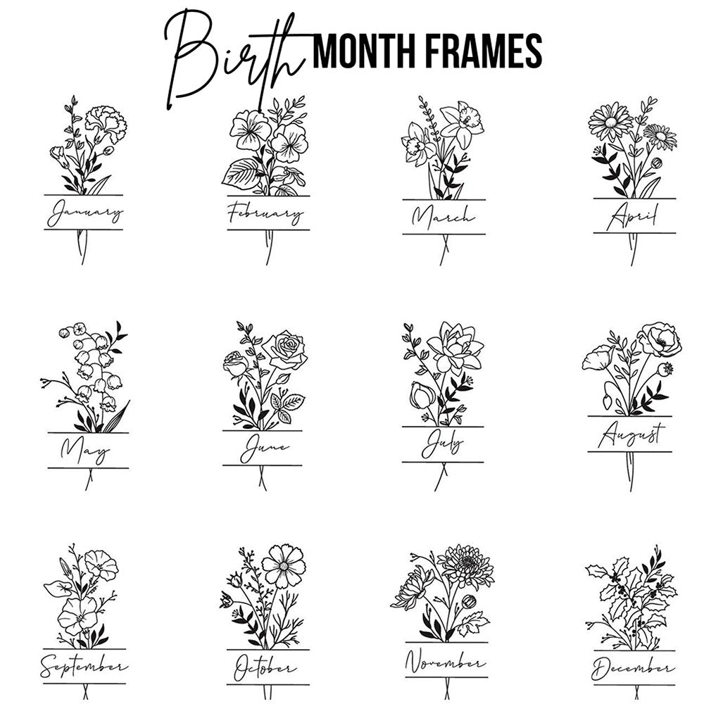 Custom Birth Month Flower Glass Libbey Sipper Cup | Embedded Designz