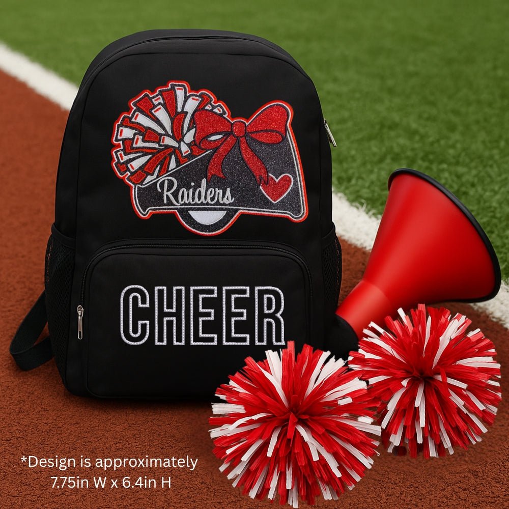 Forney Red Raiders Cheer Backpack Decoration | Embedded Designz