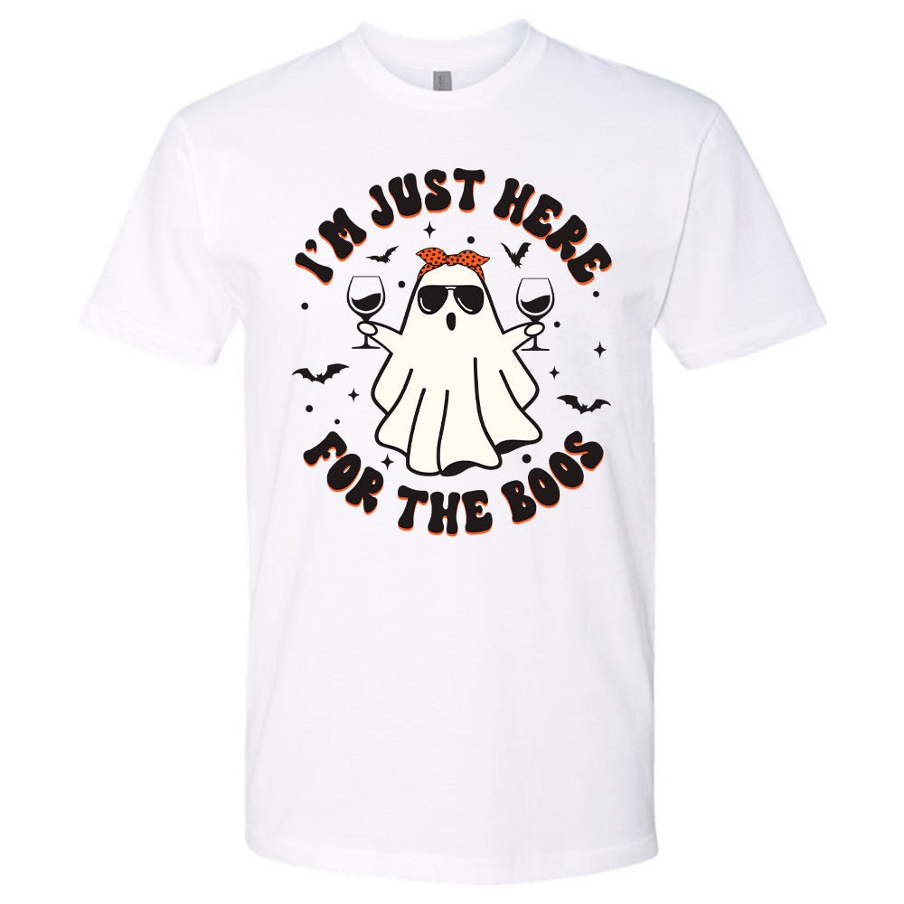 Just Here For The Boos Premium Halloween T-Shirt | Embedded Designz