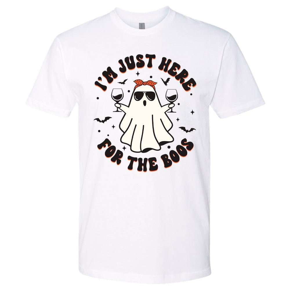 Just Here For The Boos Premium Halloween T-Shirt | Embedded Designz