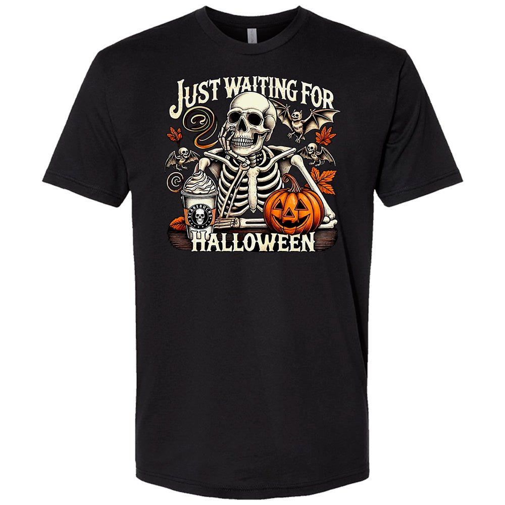 Just Waiting on Halloween Premium T-Shirt | Embedded Designz