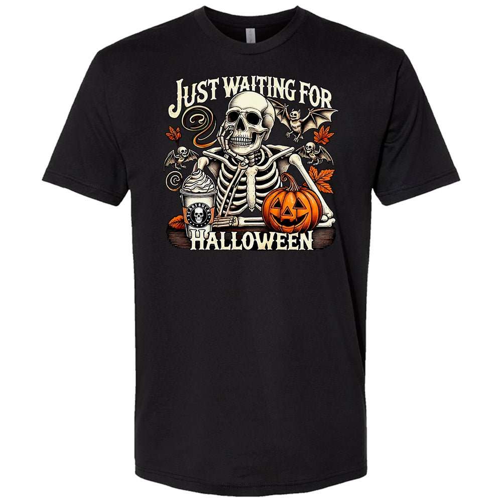 Just Waiting on Halloween Premium T-Shirt | Embedded Designz