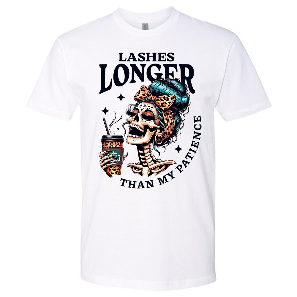Lashes Longer Than My Patience Premium Halloween T-Shirt | Embedded Designz
