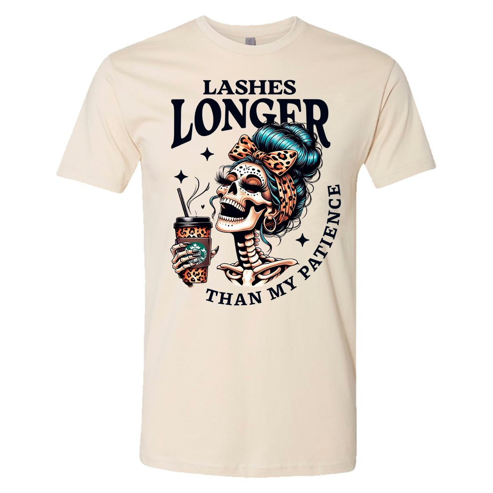 Lashes Longer Than My Patience Premium Halloween T-Shirt | Embedded Designz