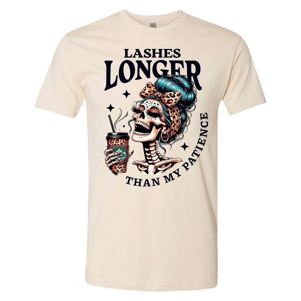 Lashes Longer Than My Patience Premium Halloween T-Shirt | Embedded Designz