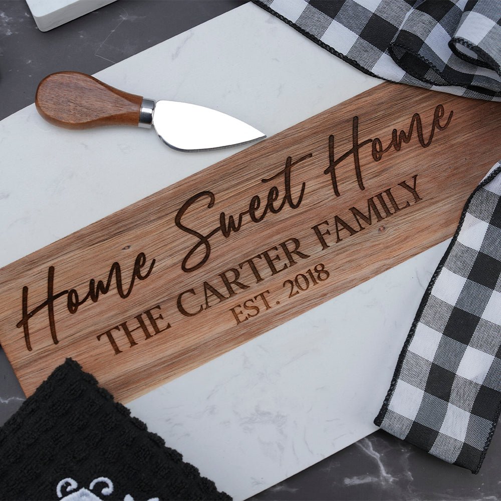 Custom Engraved Cheese Board Gift Set | Embedded Designz