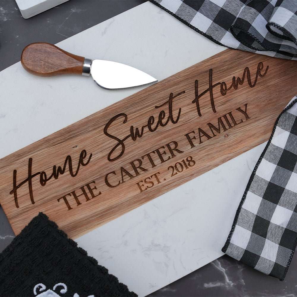 Custom Engraved Cheese Board Gift Set | Embedded Designz