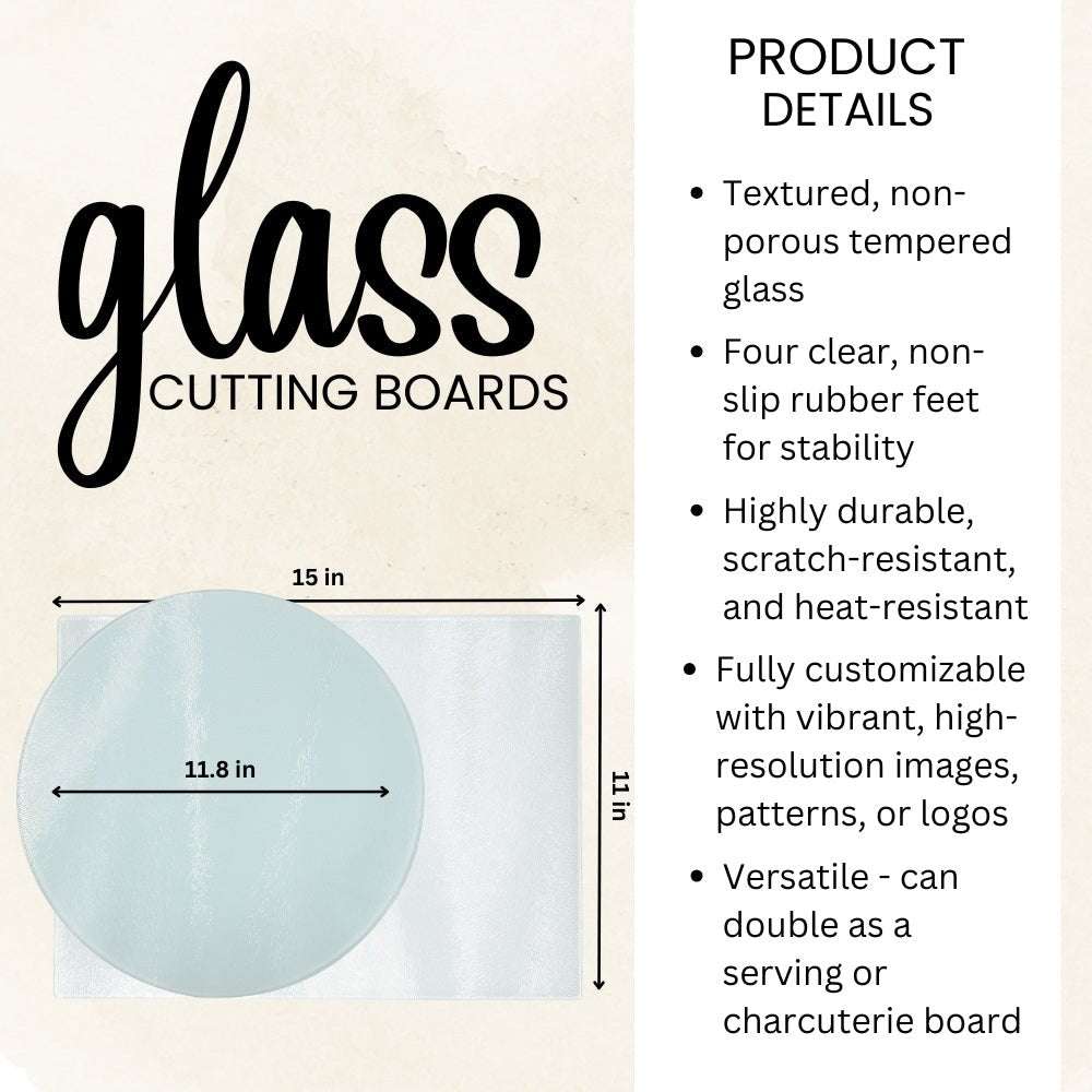 Personalized Glass Cutting Board | Embedded Designz