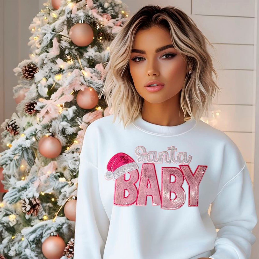 Santa Baby Premium Christmas Sweatshirt | Embedded Designz