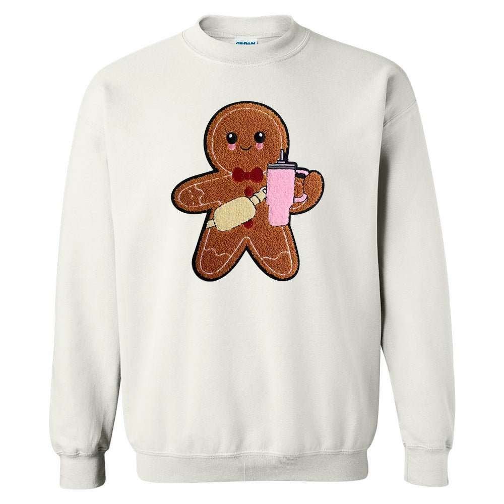 Sipping Ginger Premium Christmas Sweatshirt | Embedded Designz