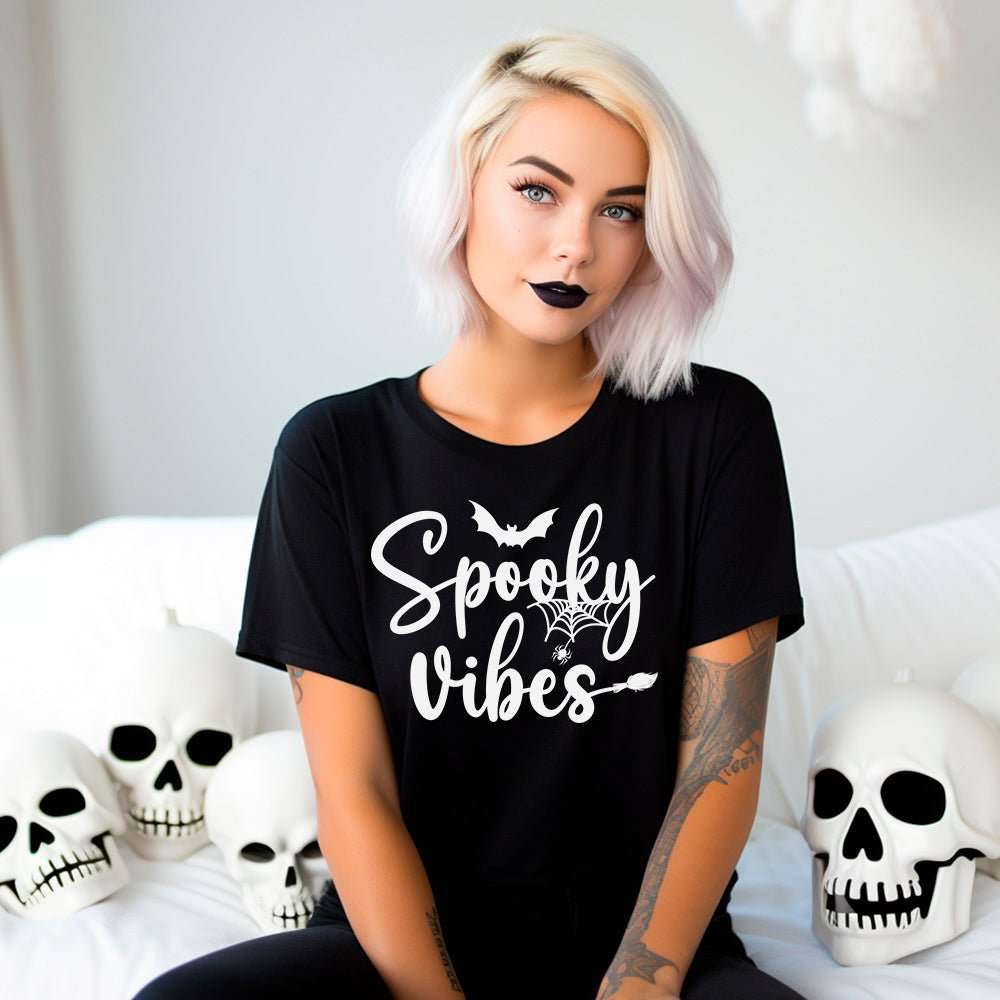 Spooky Vibes Premium Halloween T-Shirt | Embedded Designz