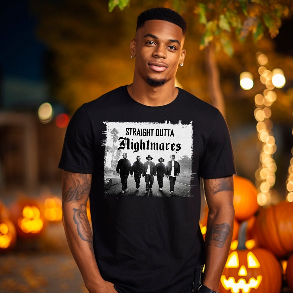 Straight Outta Nightmares Premium Halloween T-Shirt | Embedded Designz