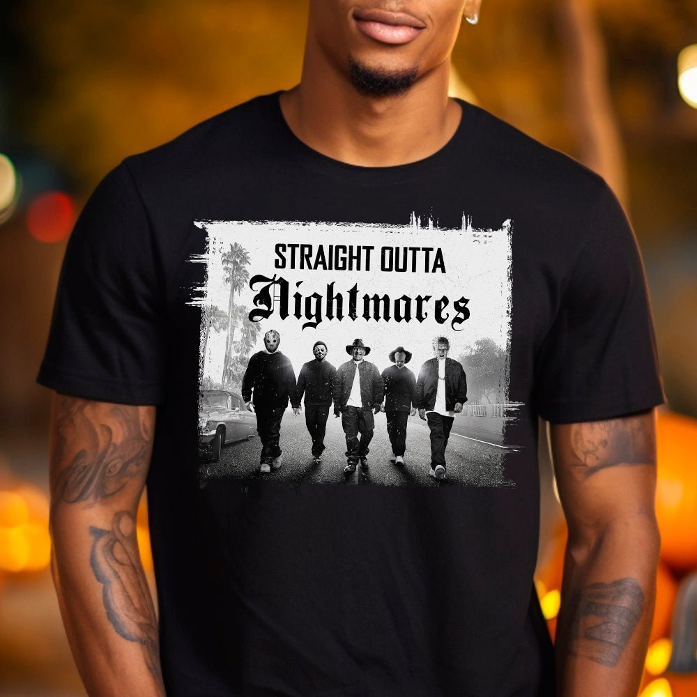 Straight Outta Nightmares Premium Halloween T-Shirt | Embedded Designz