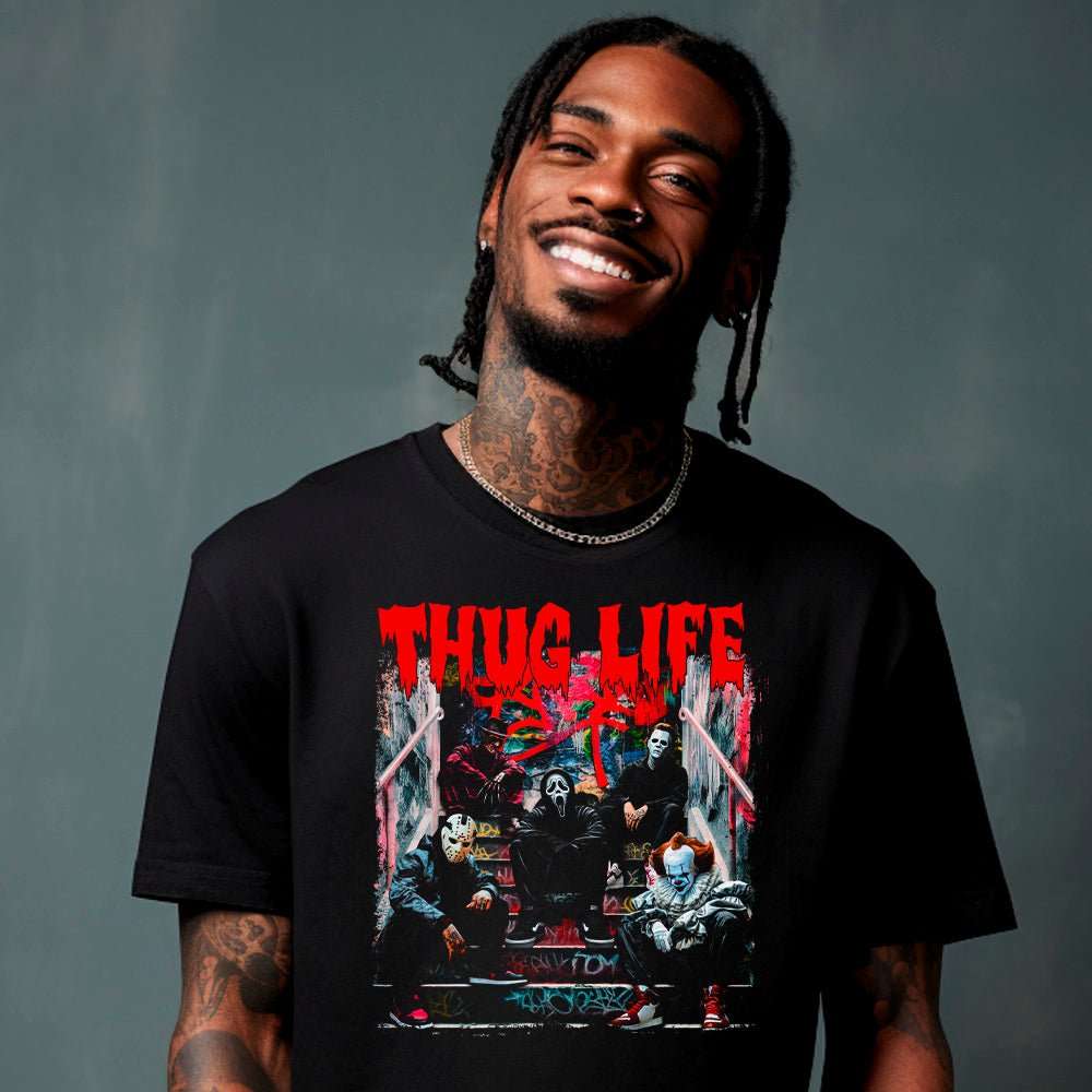 Thug Life Horror Crew Unisex Halloween T-Shirt | Embedded Designz
