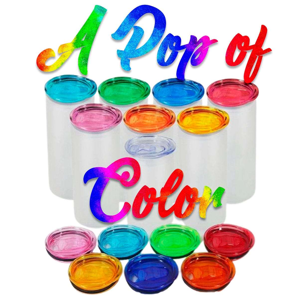 20oz Tumbler Colored Lids | Embedded Designz