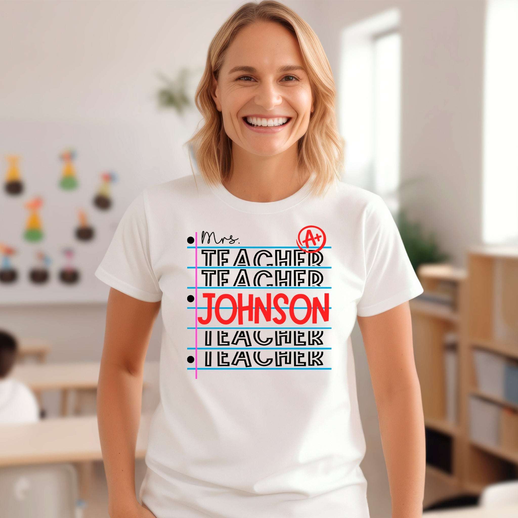 A+ Teacher Premium T-Shirt | Embedded Designz