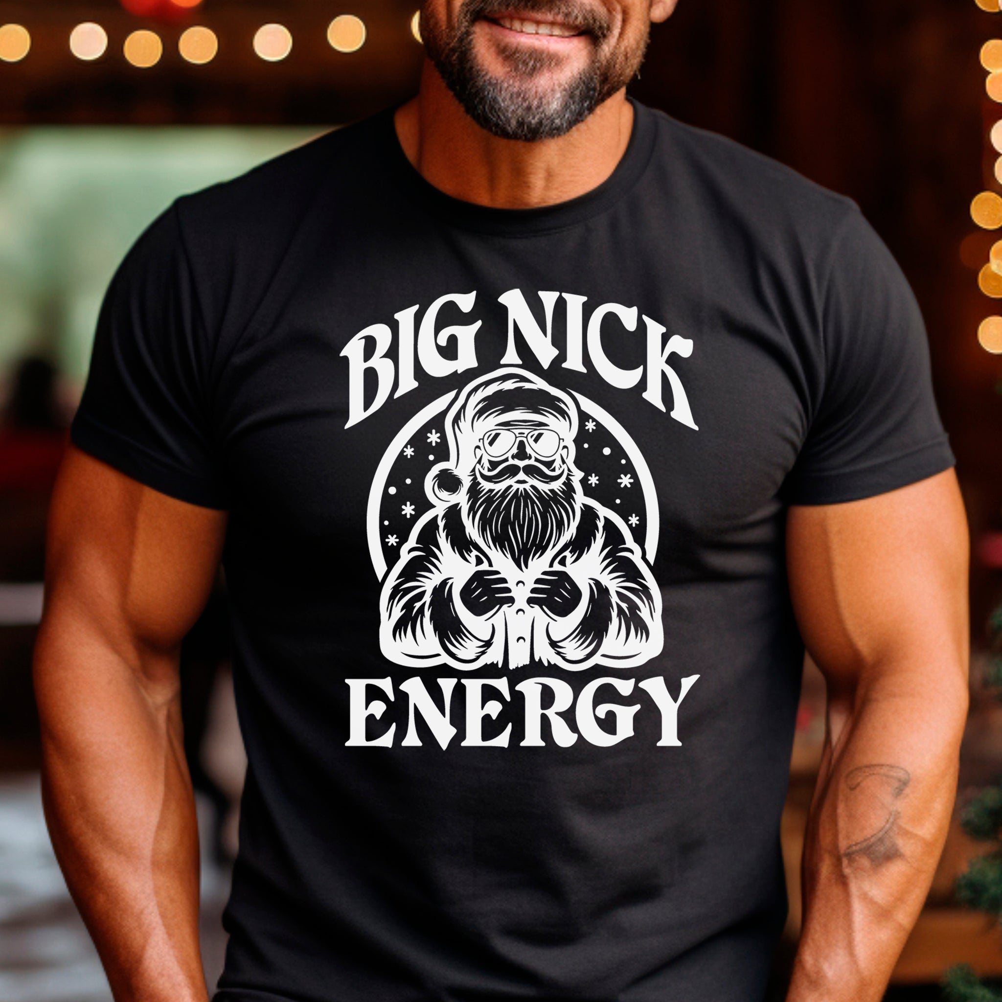 Big Nick Energy Premium Christmas T-Shirt | Embedded Designz