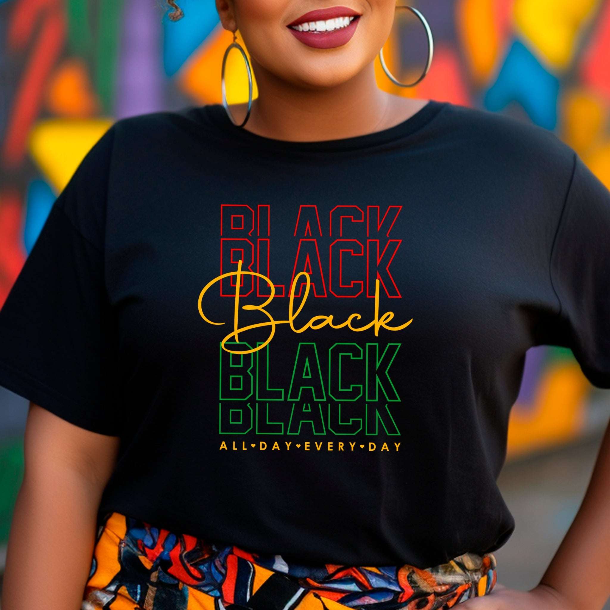 Black All Day Every Day Unisex Premium T-Shirt | Embedded Designz