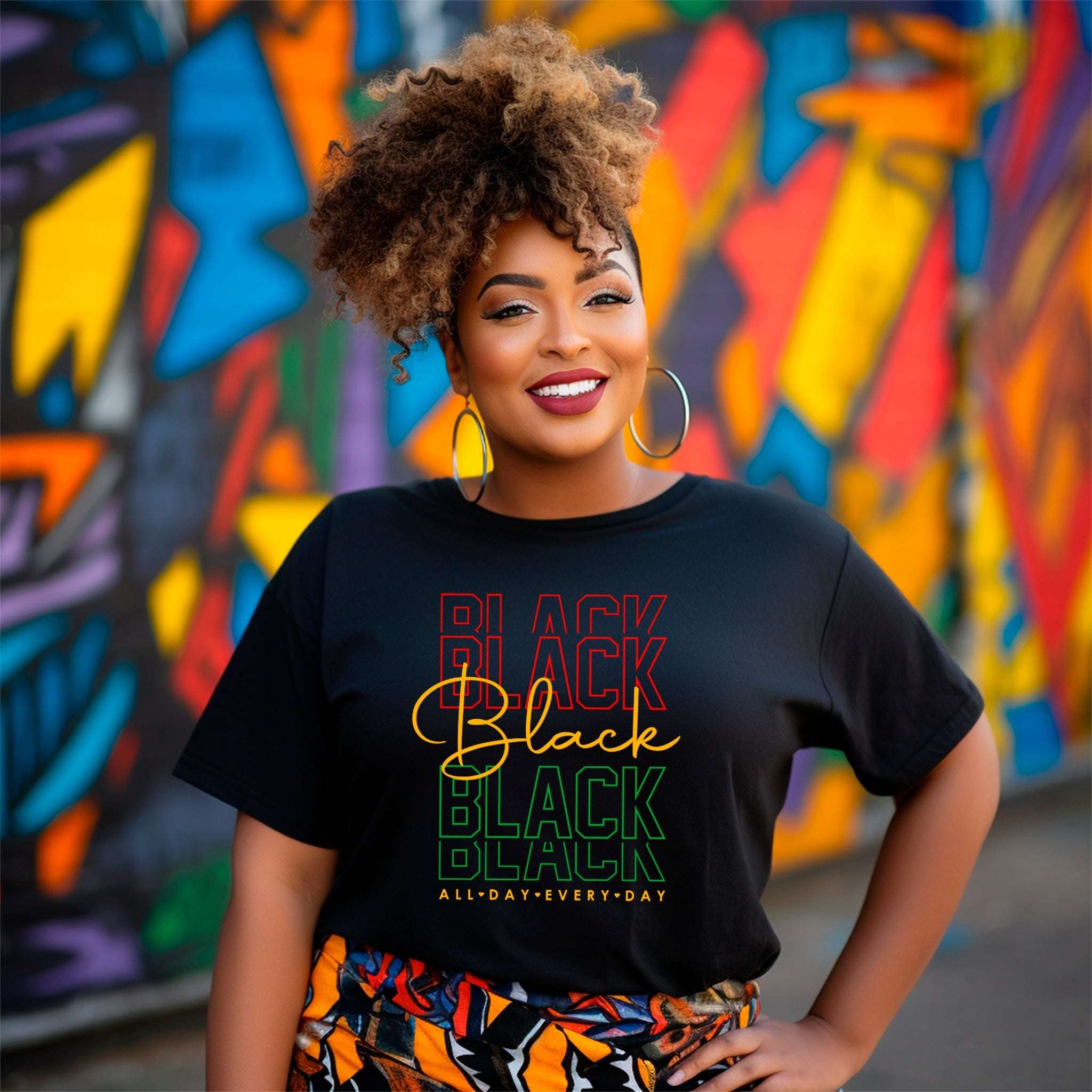 Black All Day Every Day Unisex Premium T-Shirt | Embedded Designz