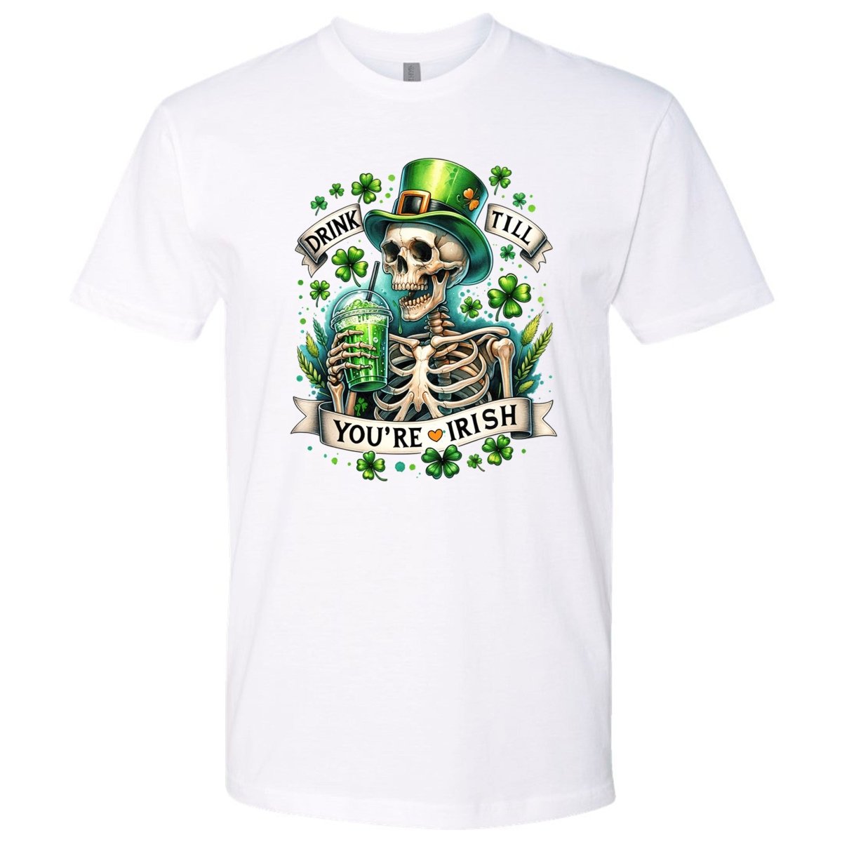 Drink Till You're Irish St. Patrick's Day Premium T-Shirt | Embedded Designz