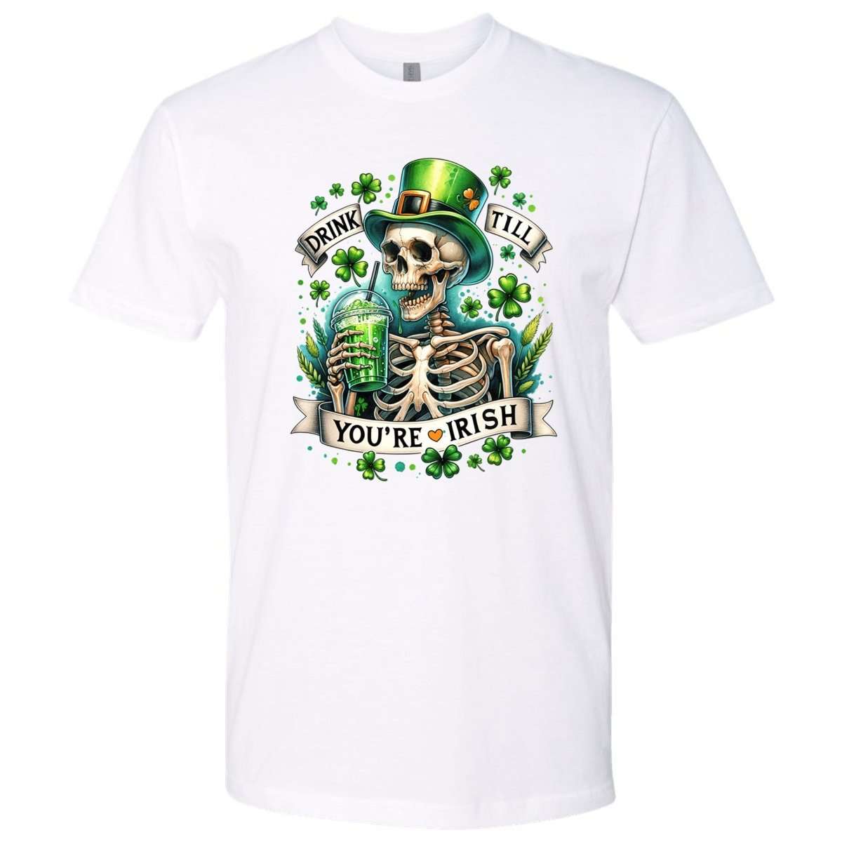Drink Till You're Irish St. Patrick's Day Premium T-Shirt | Embedded Designz
