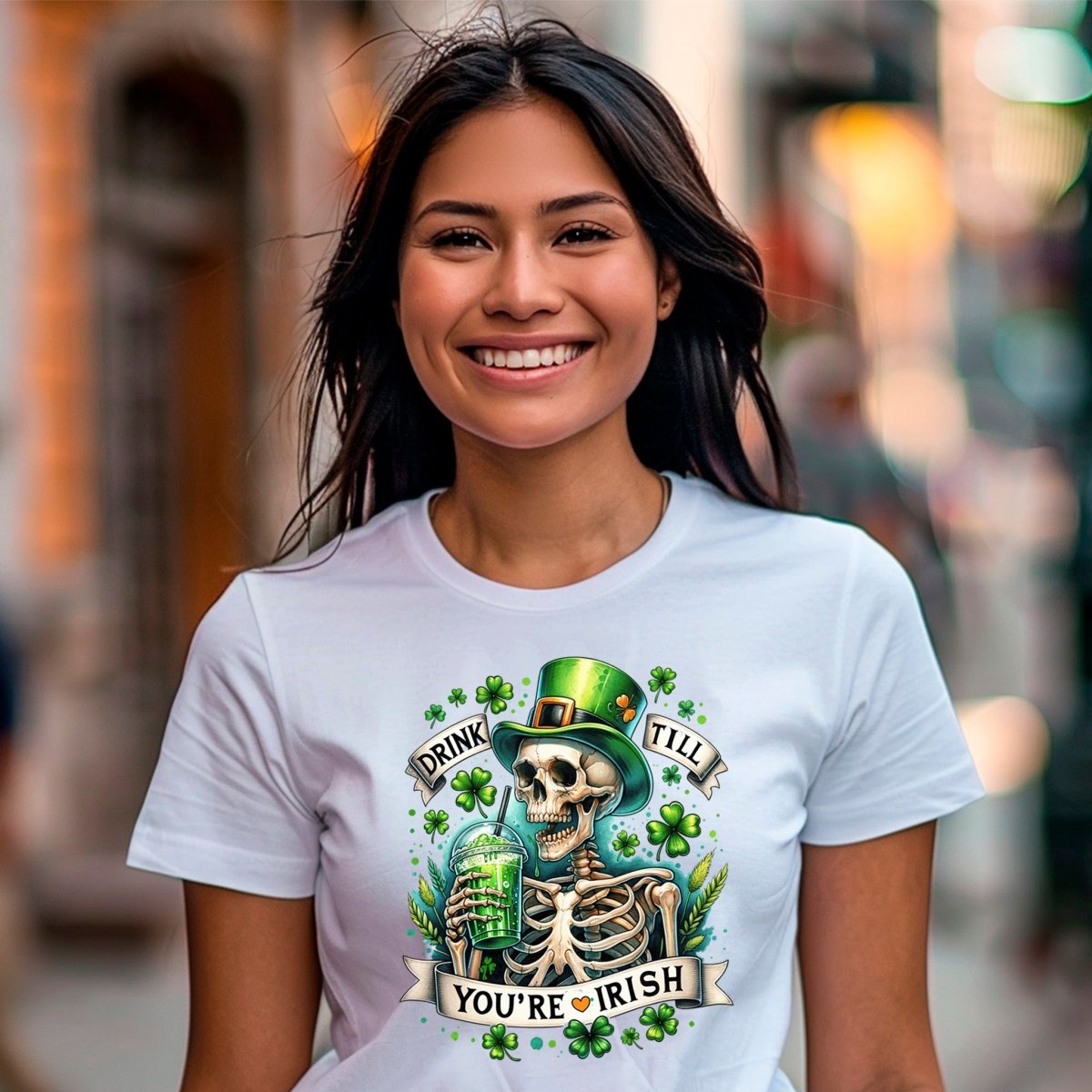Drink Till You're Irish St. Patrick's Day Premium T-Shirt | Embedded Designz