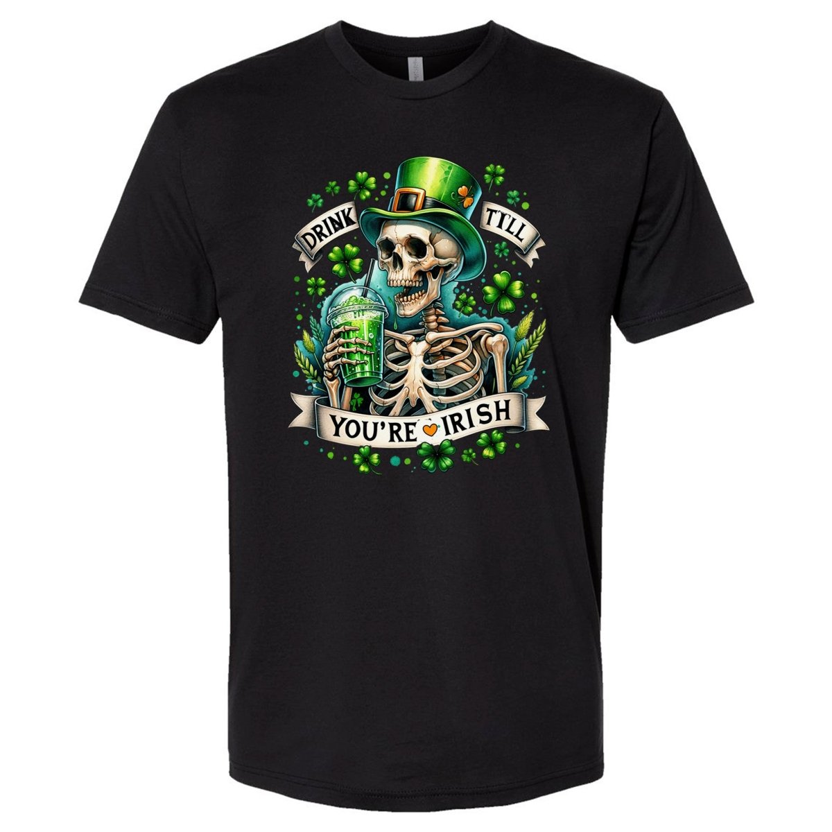 Drink Till You're Irish St. Patrick's Day Premium T-Shirt | Embedded Designz