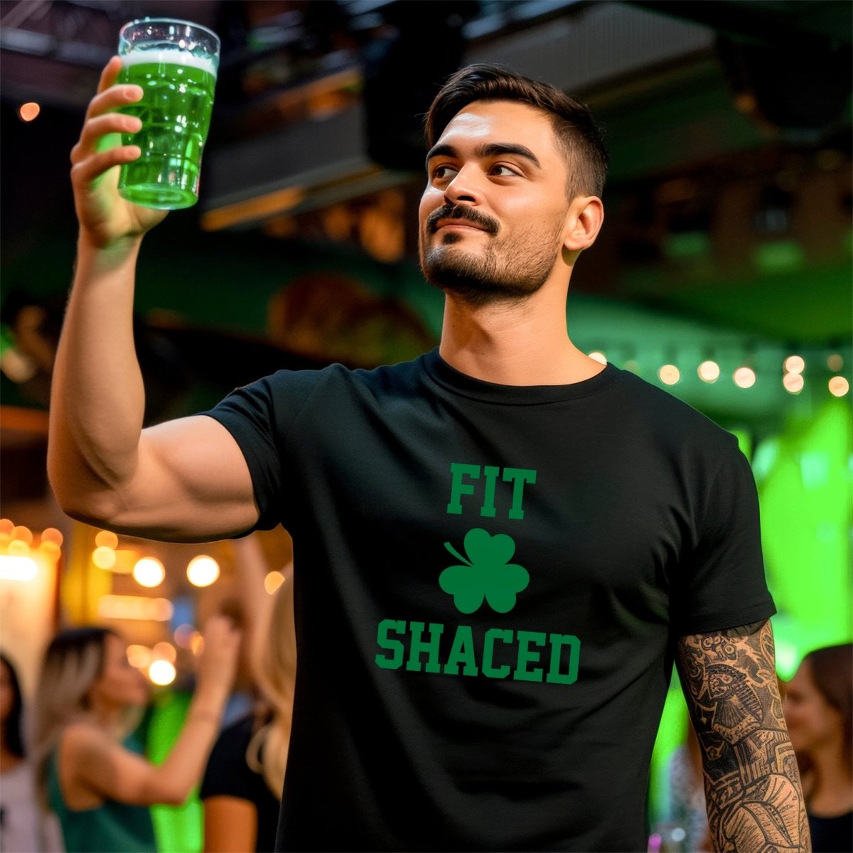 Fit Shaced St. Patrick's Day Premium T-Shirt | Embedded Designz