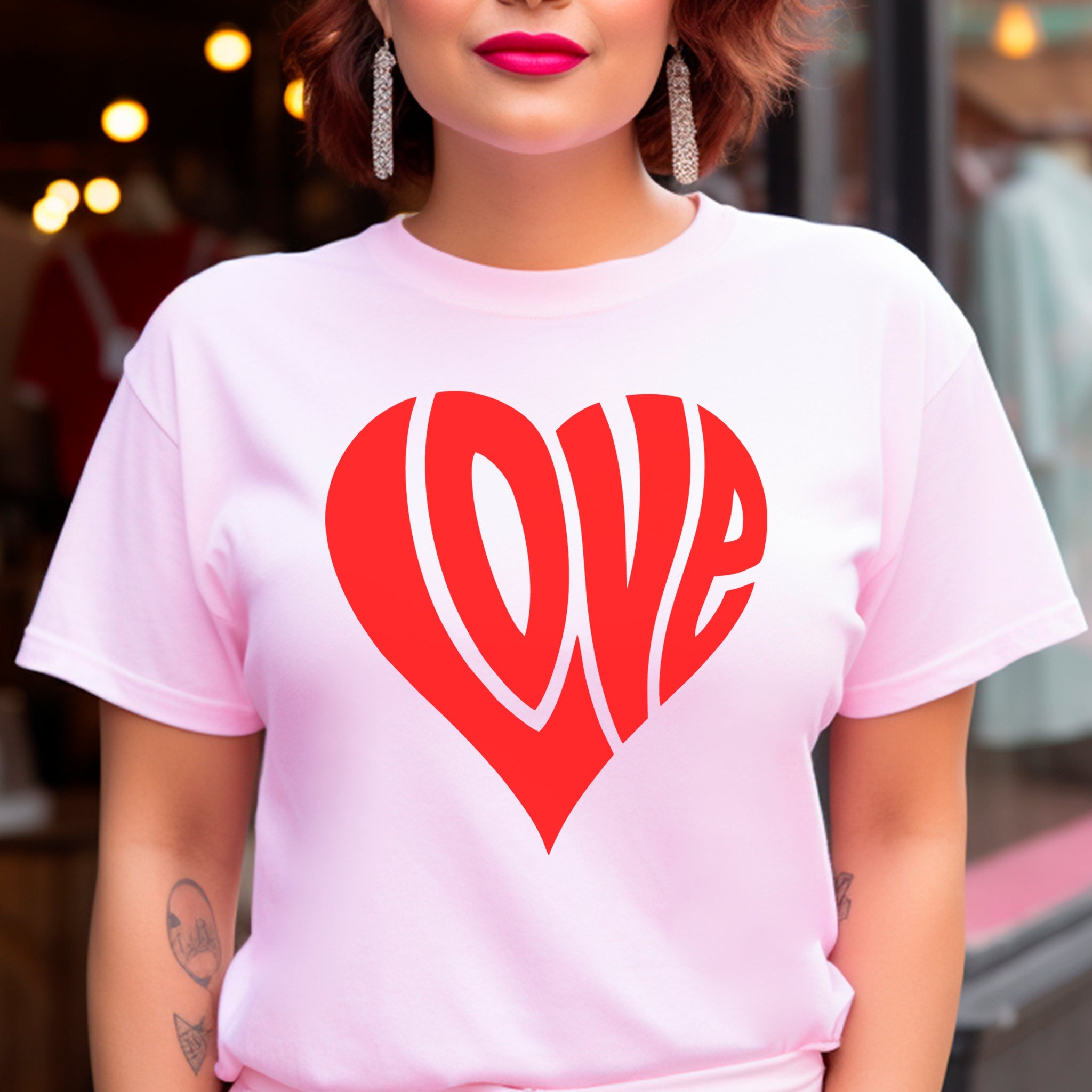 Groovy Love Premium Valentine's T-Shirt | Embedded Designz