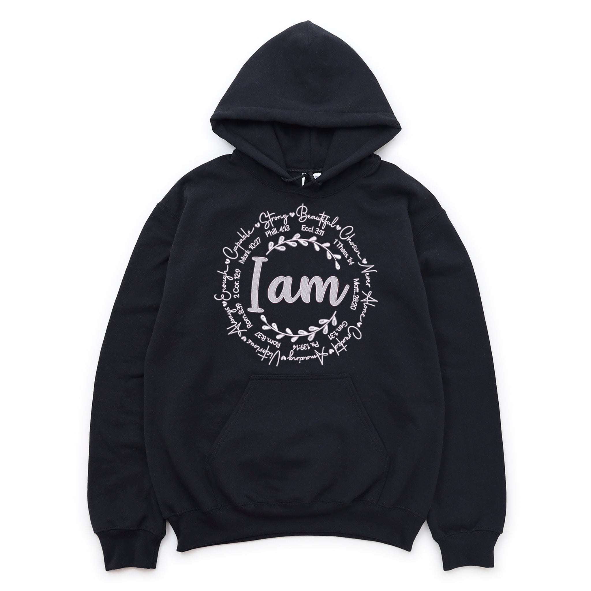"I Am" Premium Embroidered Cotton Sweatshirt | Embedded Designz
