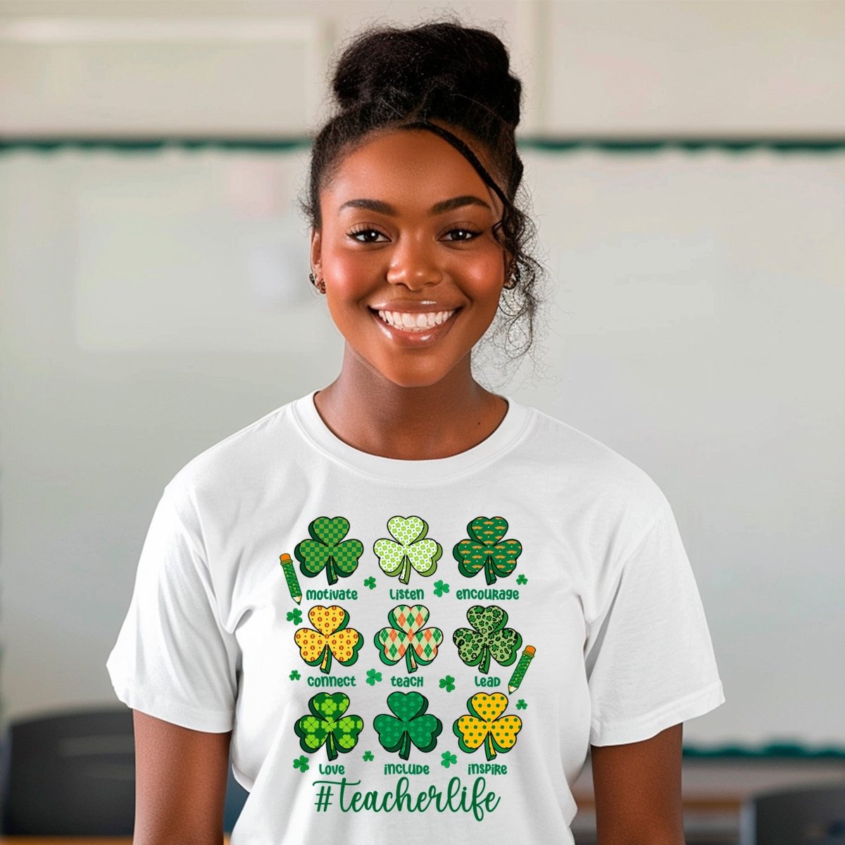 Lucky Teacher Life Premium T-Shirt | Embedded Designz