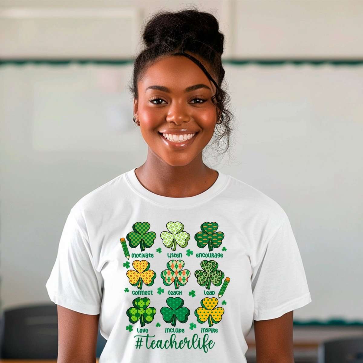 Lucky Teacher Life Premium T-Shirt | Embedded Designz
