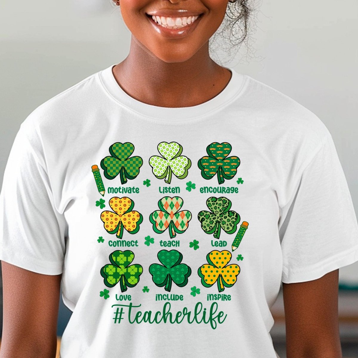 Lucky Teacher Life Premium T-Shirt | Embedded Designz