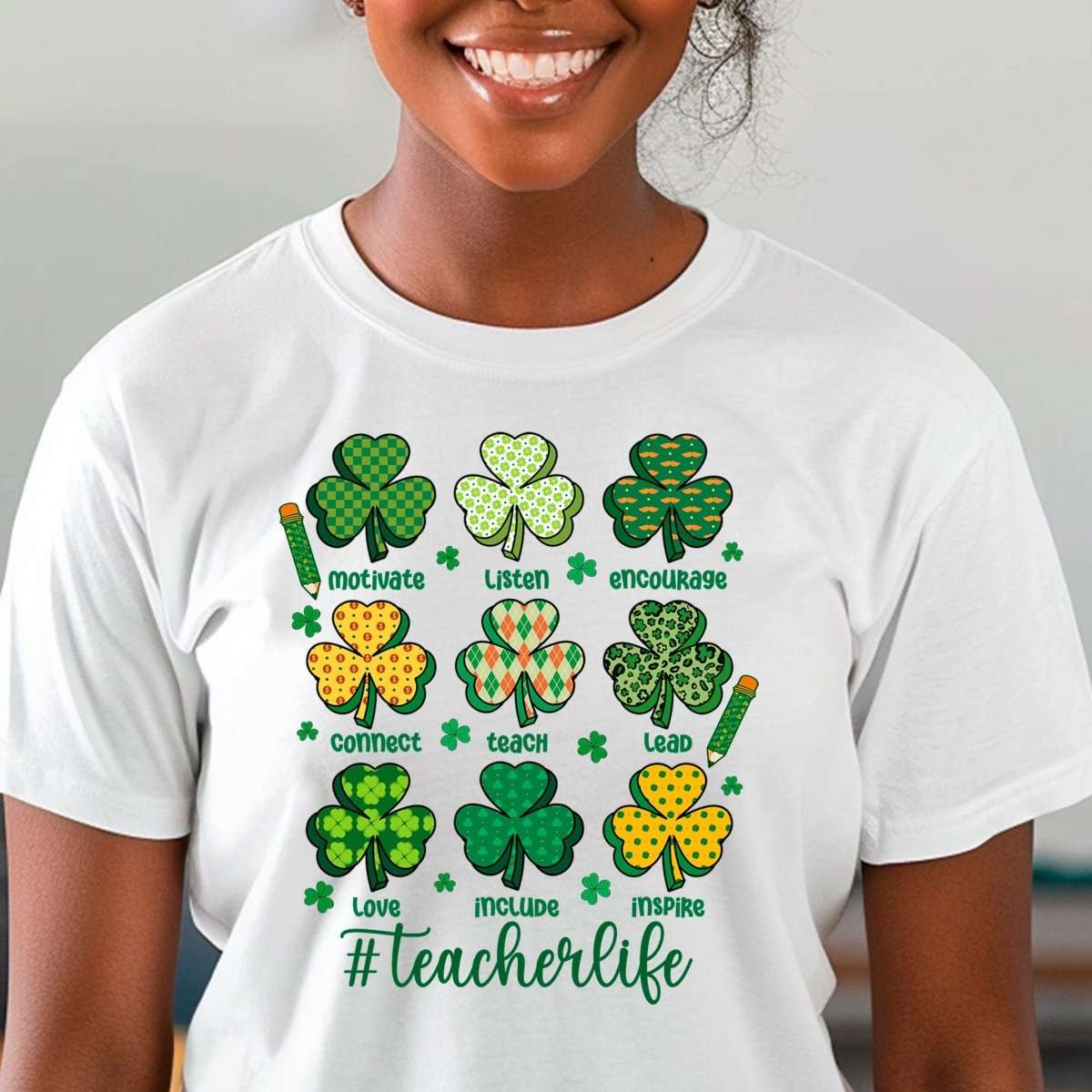 Lucky Teacher Life Premium T-Shirt | Embedded Designz