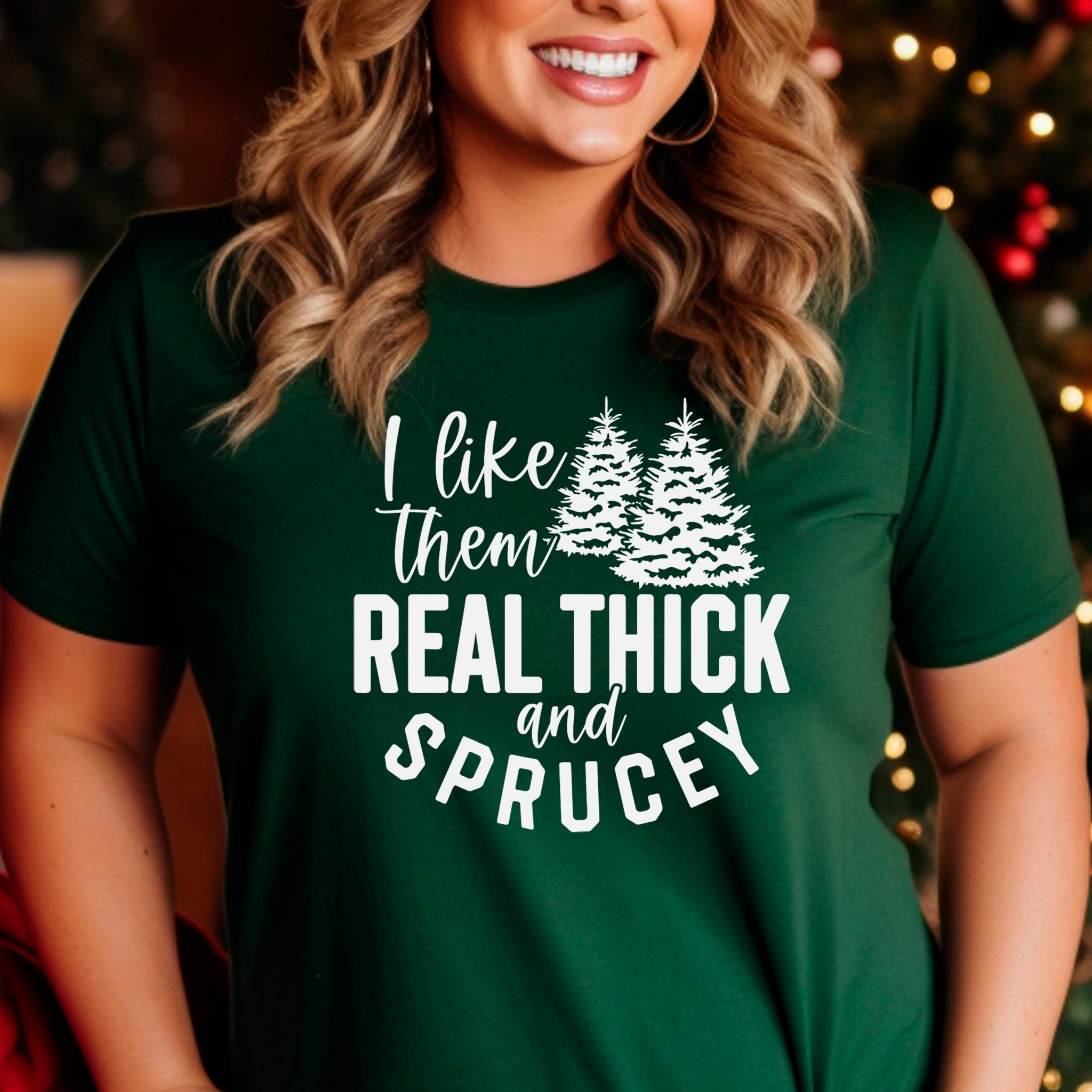 Real Thick and Sprucey Premium Christmas T-Shirt | Embedded Designz