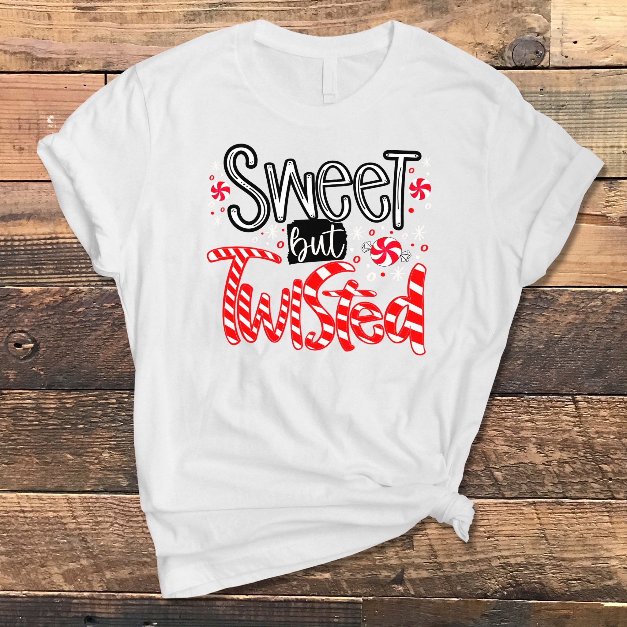 Sweet But Twisted Premium Christmas T-Shirt | Embedded Designz