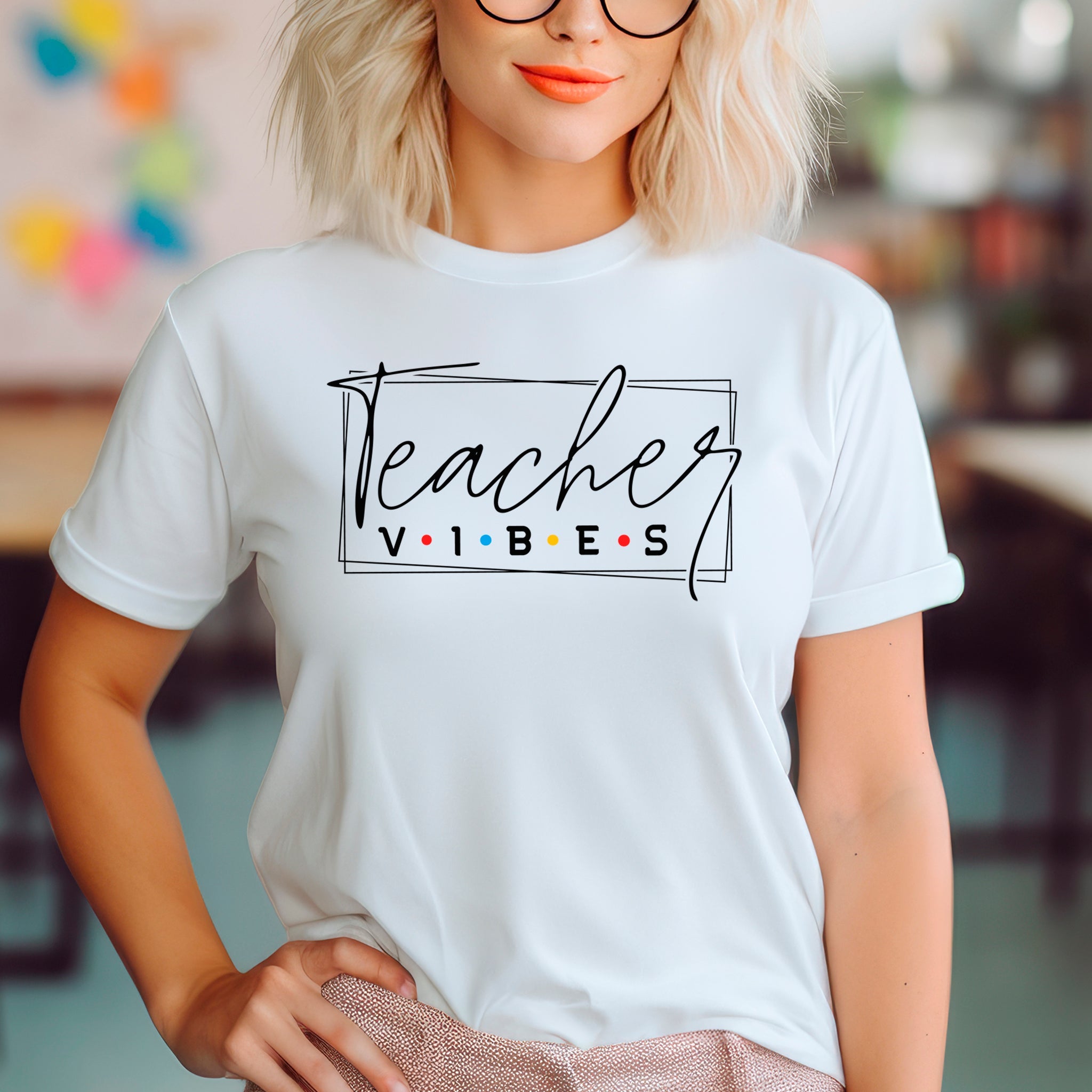 Teacher Vibes Premium T-Shirt | Embedded Designz
