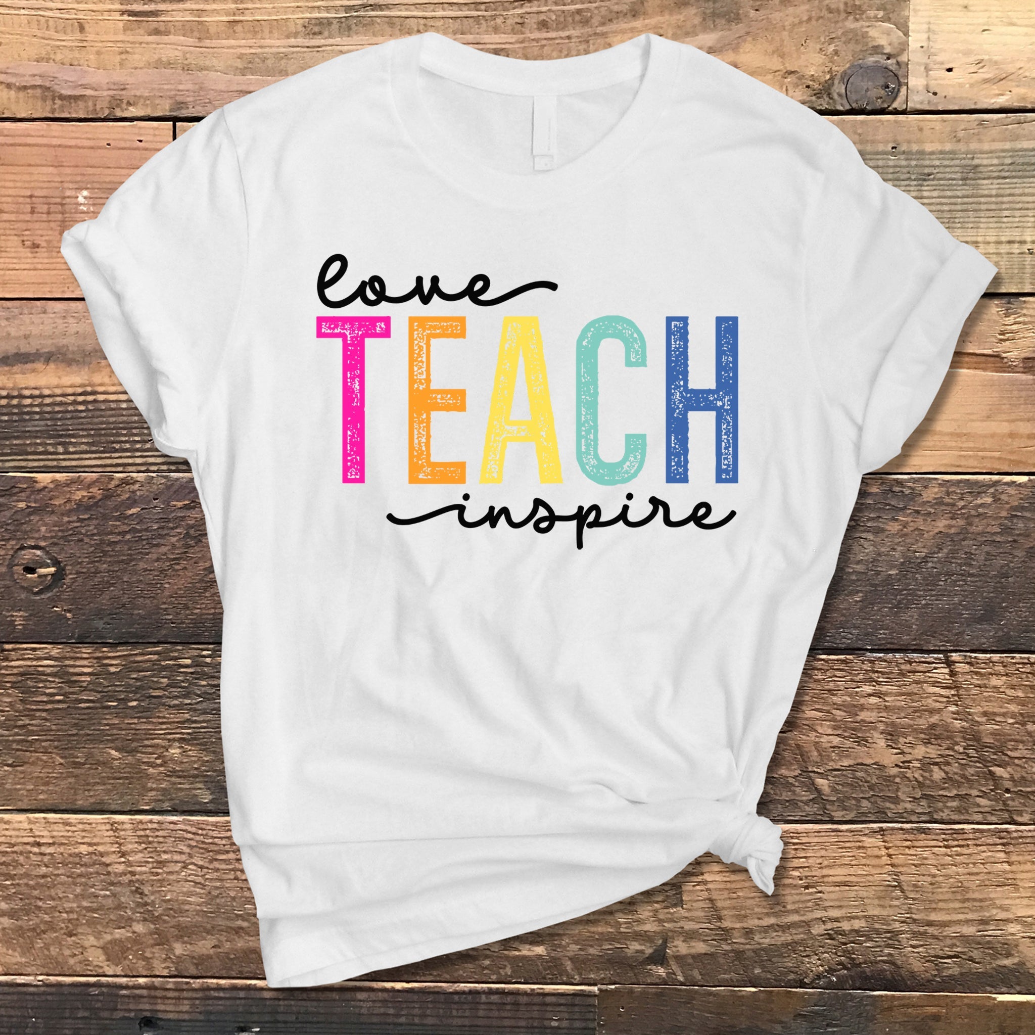 Love.Teach.Inspire Premium T-Shirt | Embedded Designz