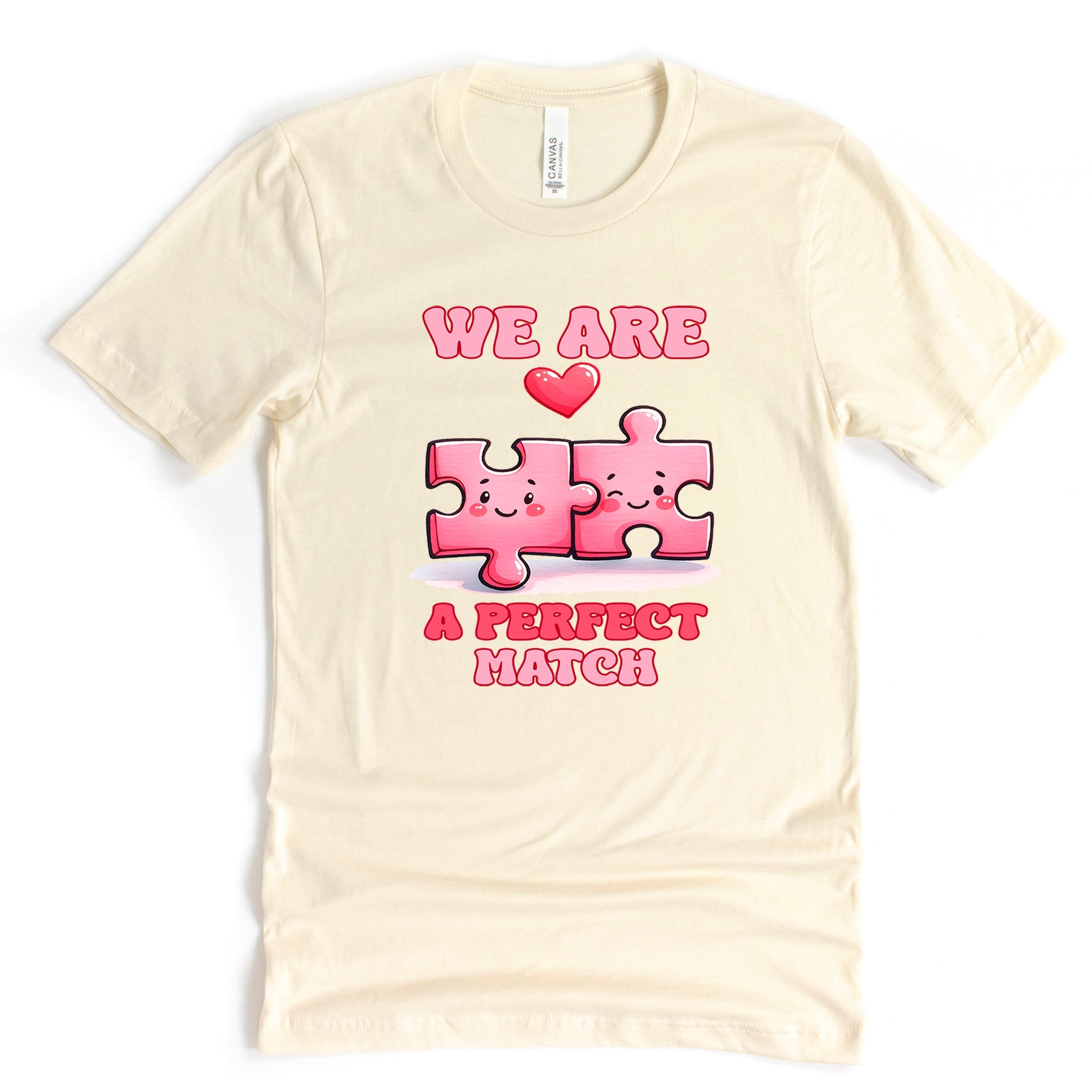 We Are A Perfect Match Premium Valentine's T-Shirt | Embedded Designz