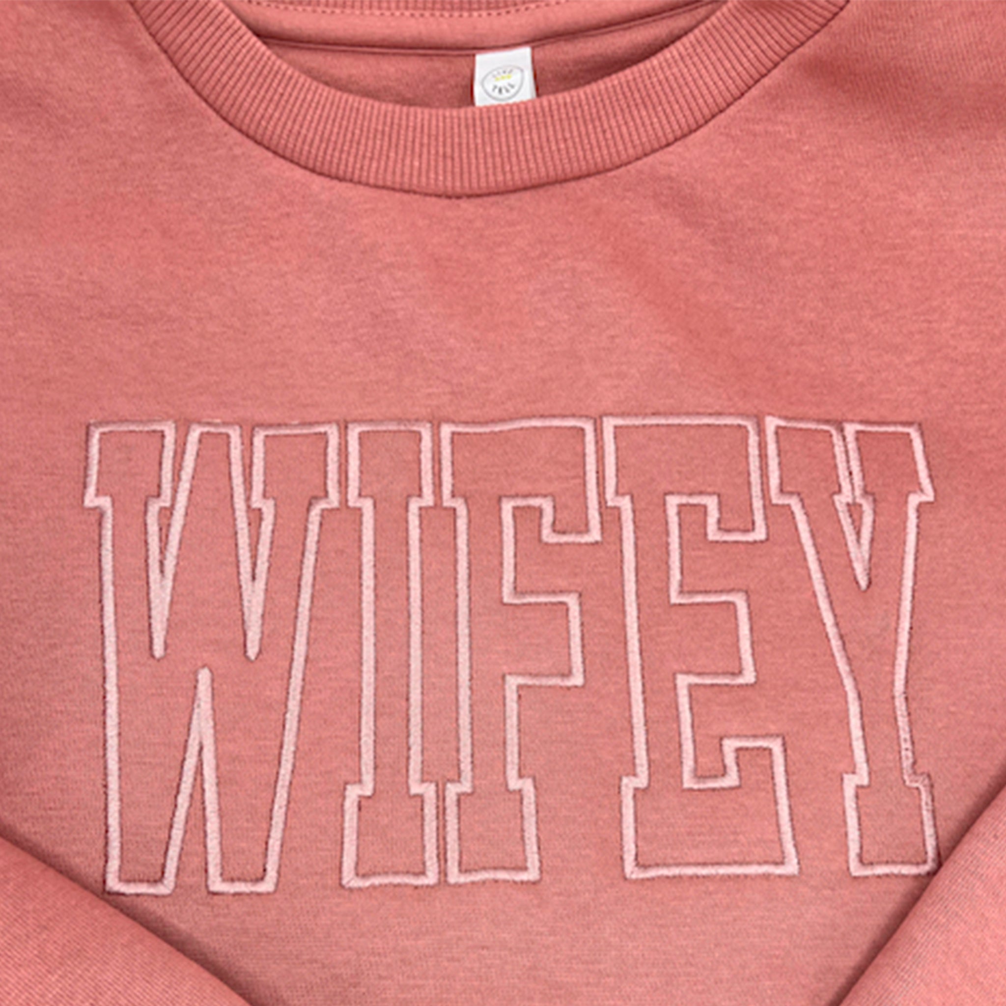 Wifey Premium Embroidered Sweatshirt | Embedded Designz