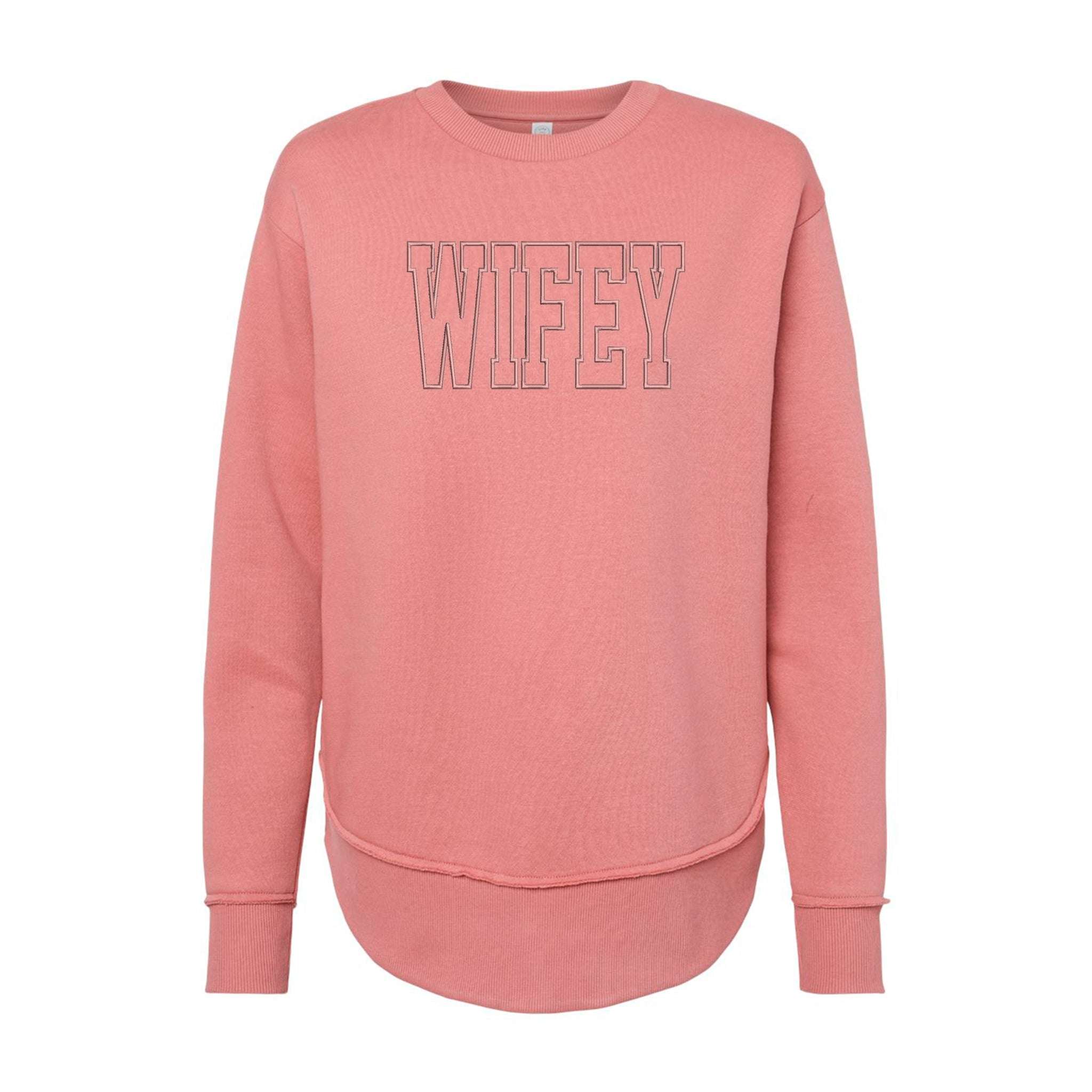 Wifey Premium Embroidered Sweatshirt | Embedded Designz