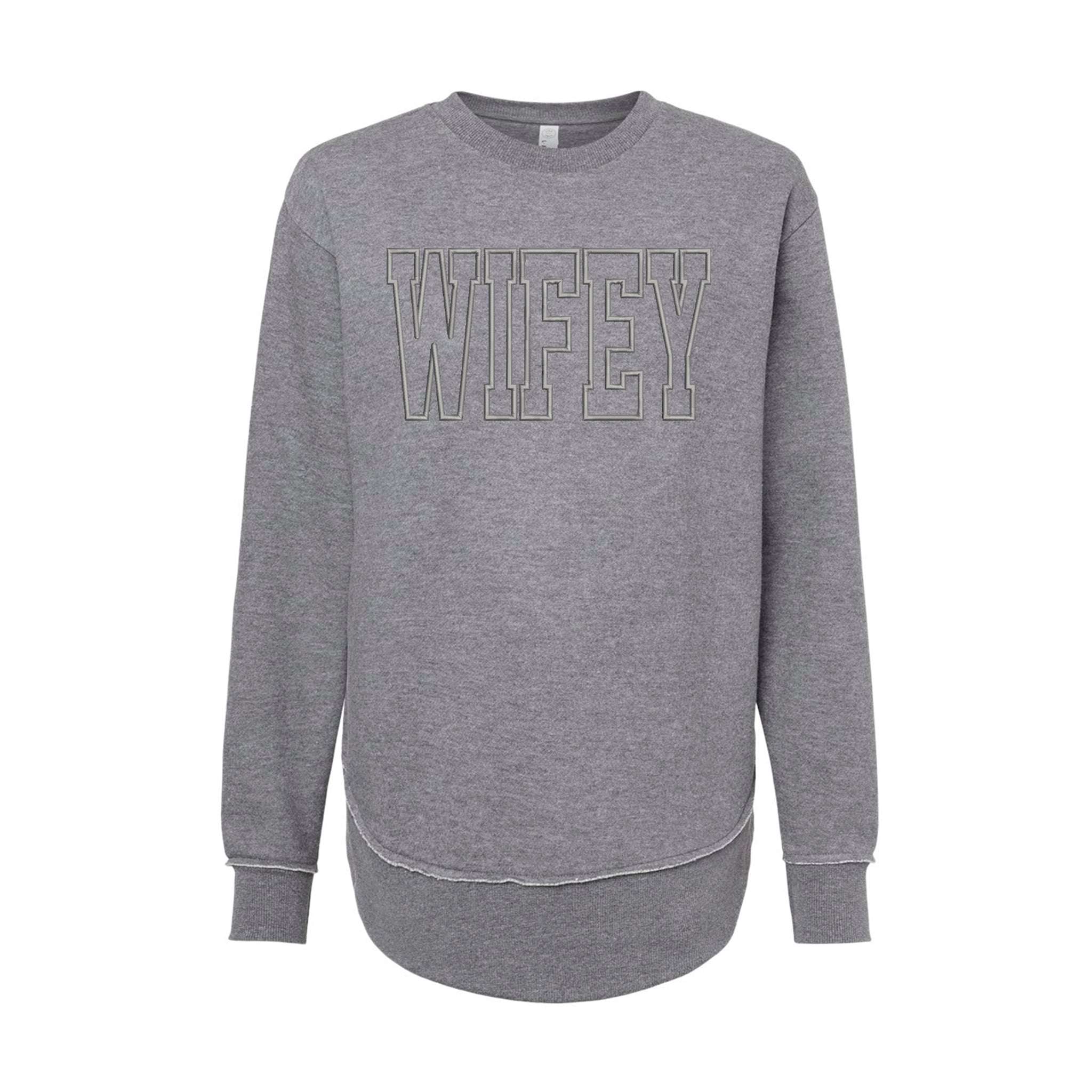 Wifey Premium Embroidered Sweatshirt | Embedded Designz