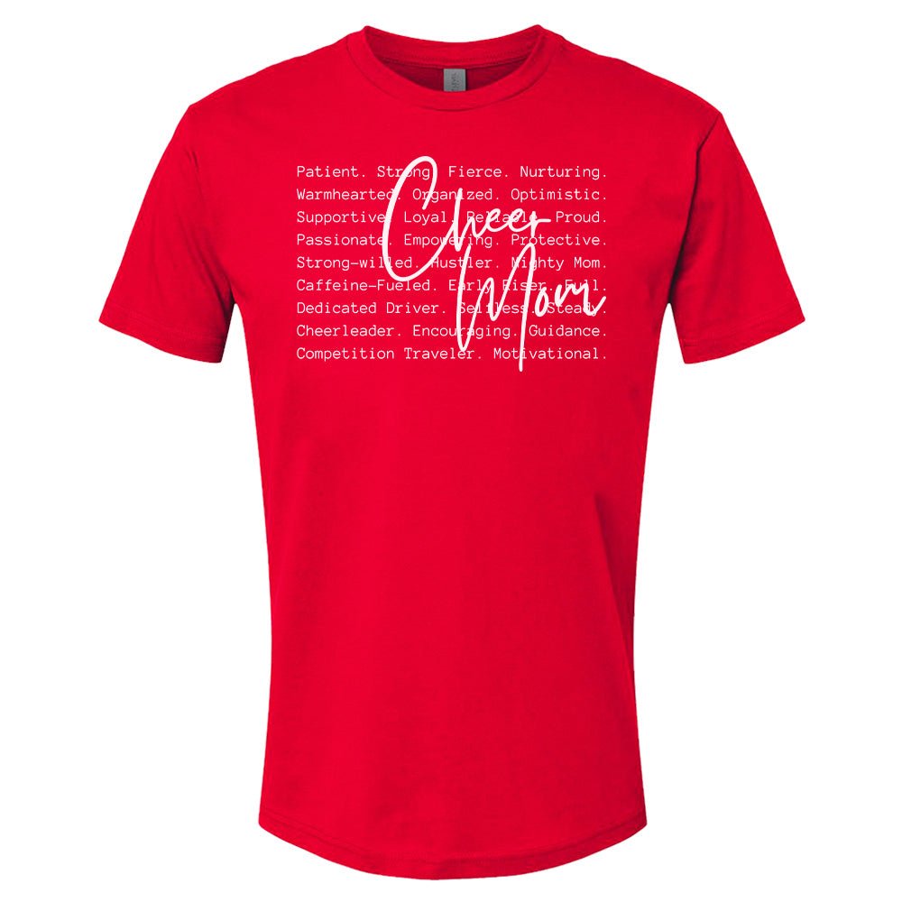 Cheer Mom Qualities Tee – Traits That Inspire On & Off the Field | Embedded Designz