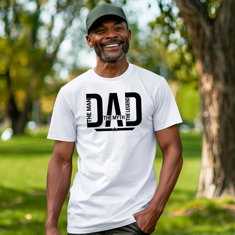 Dad - Man, Myth, Legend Father's Day Premium T-Shirt | Embedded Designz