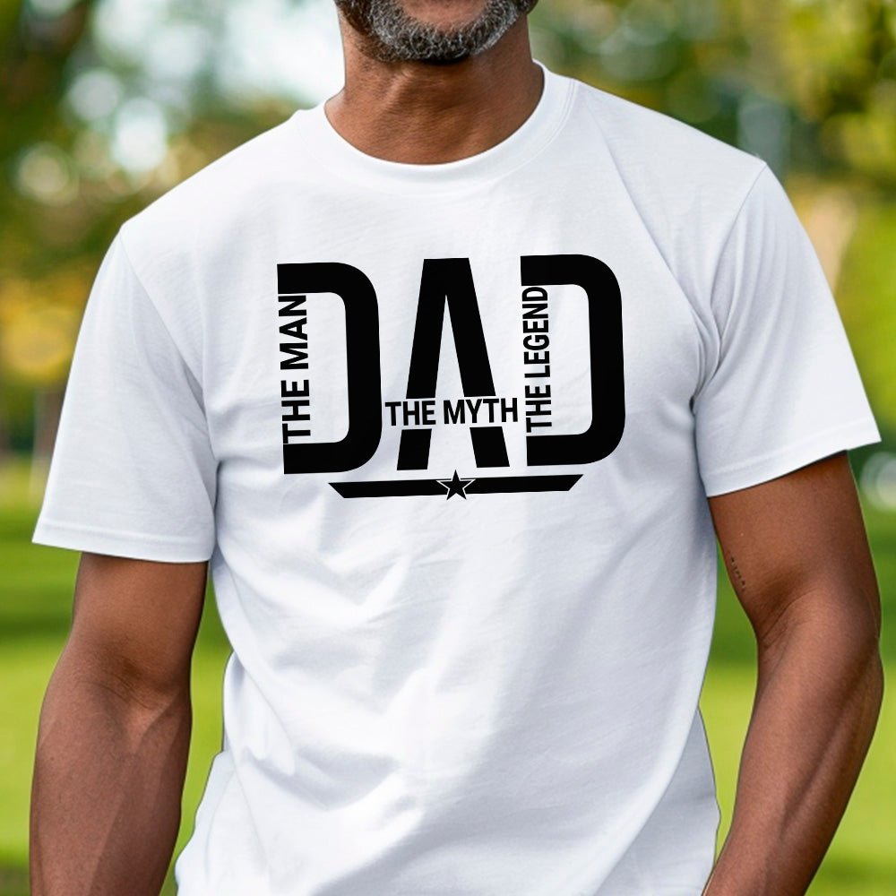 Dad - Man, Myth, Legend Father's Day Premium T-Shirt | Embedded Designz