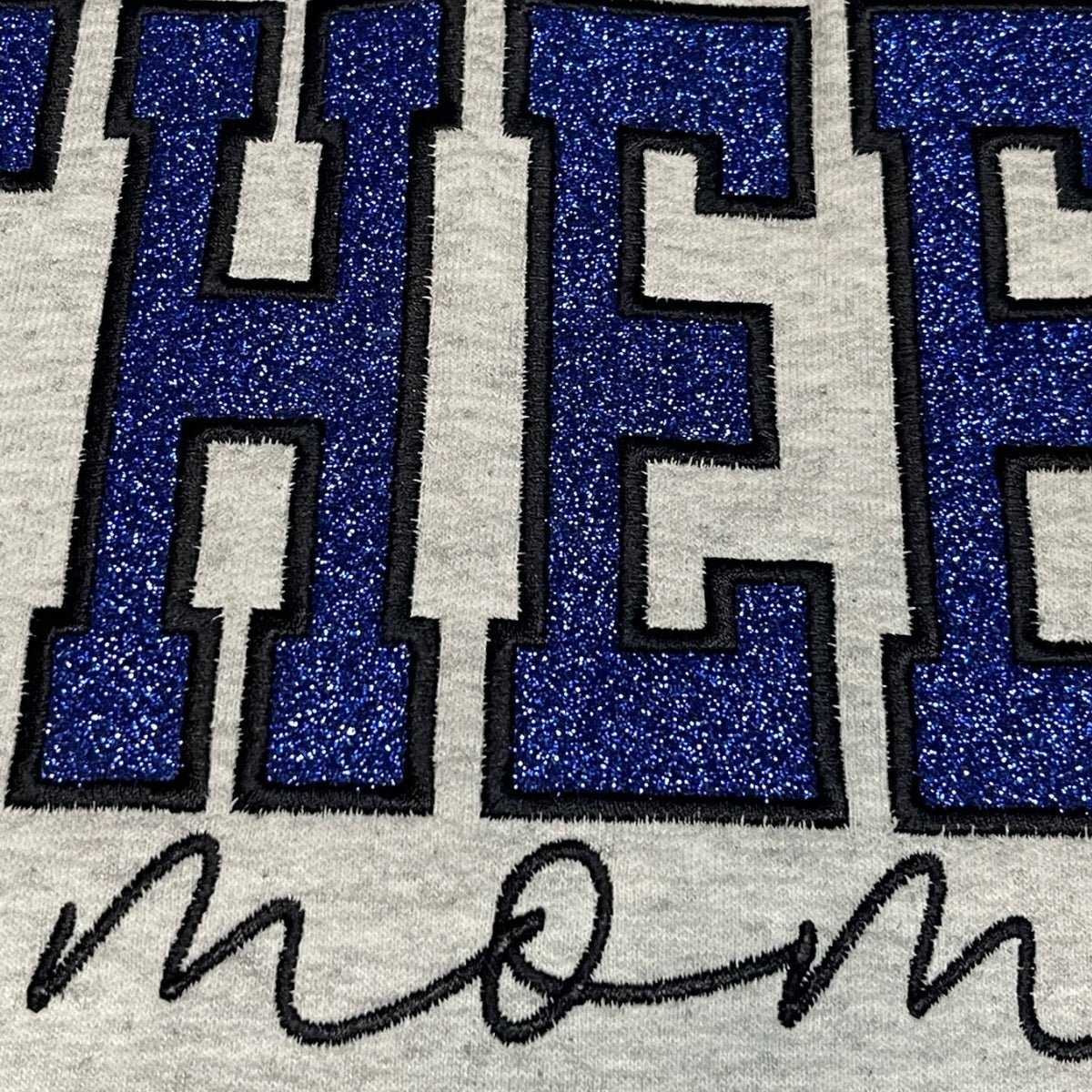 Glitter Cheer Mom Sweatshirt | Embedded Designz