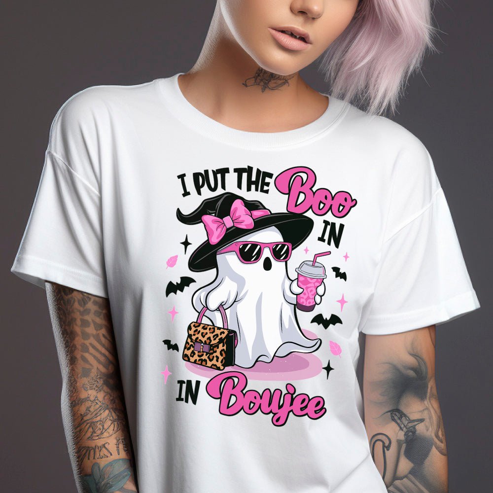 I Put The Boo In Boujee Premium Halloween T-Shirt | Embedded Designz
