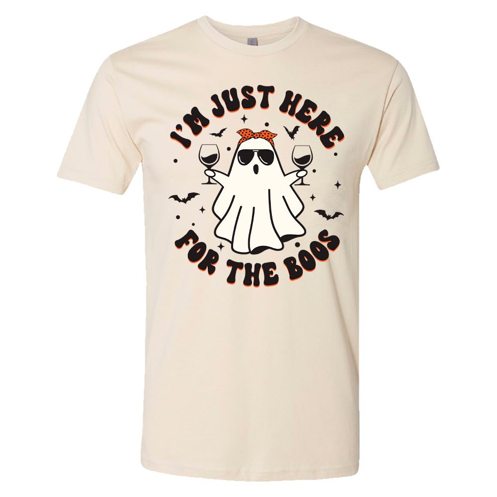 Just Here For The Boos Premium Halloween T-Shirt | Embedded Designz